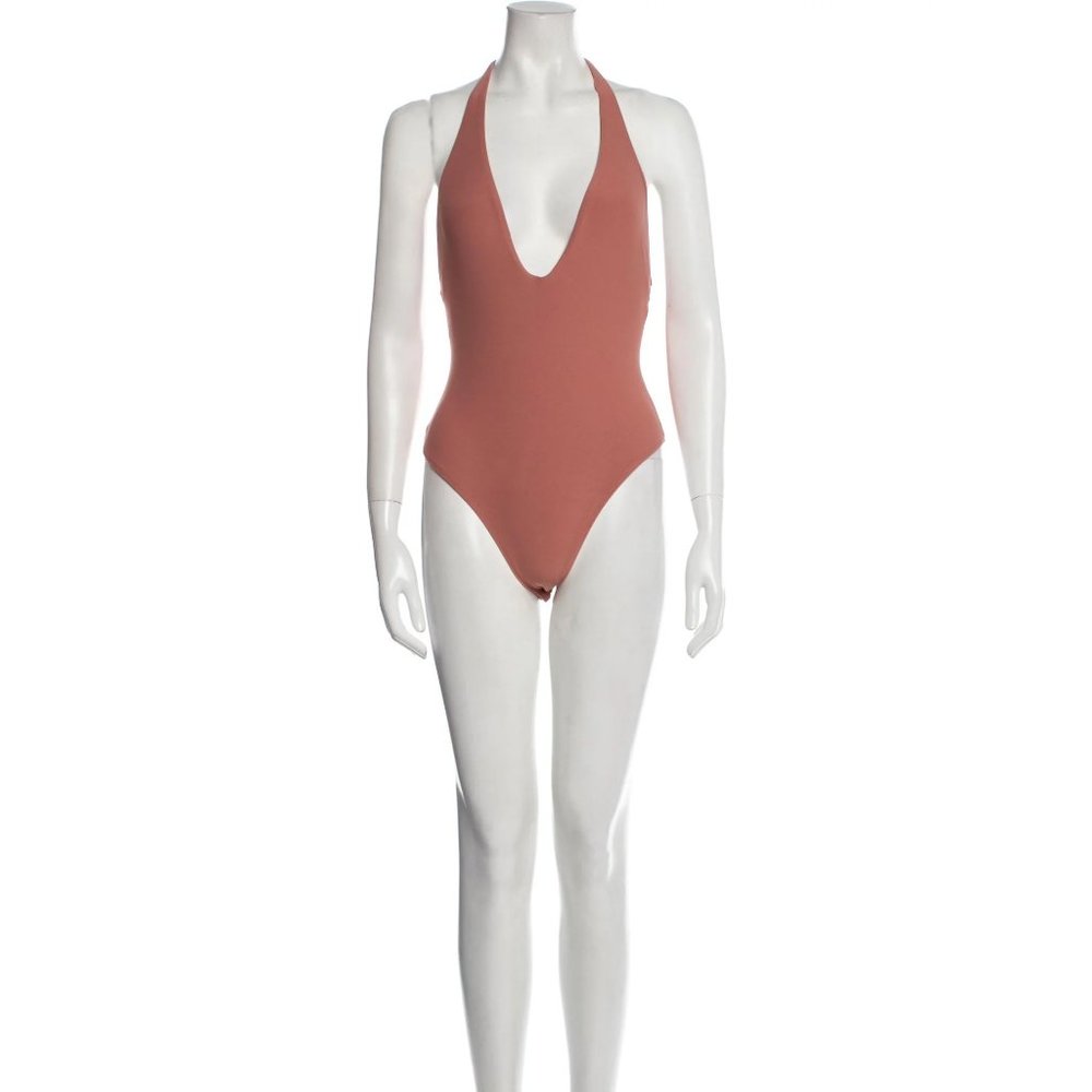 Alix of Bohemia V-Neck Sleeveless Bodysuit Pink Size XS